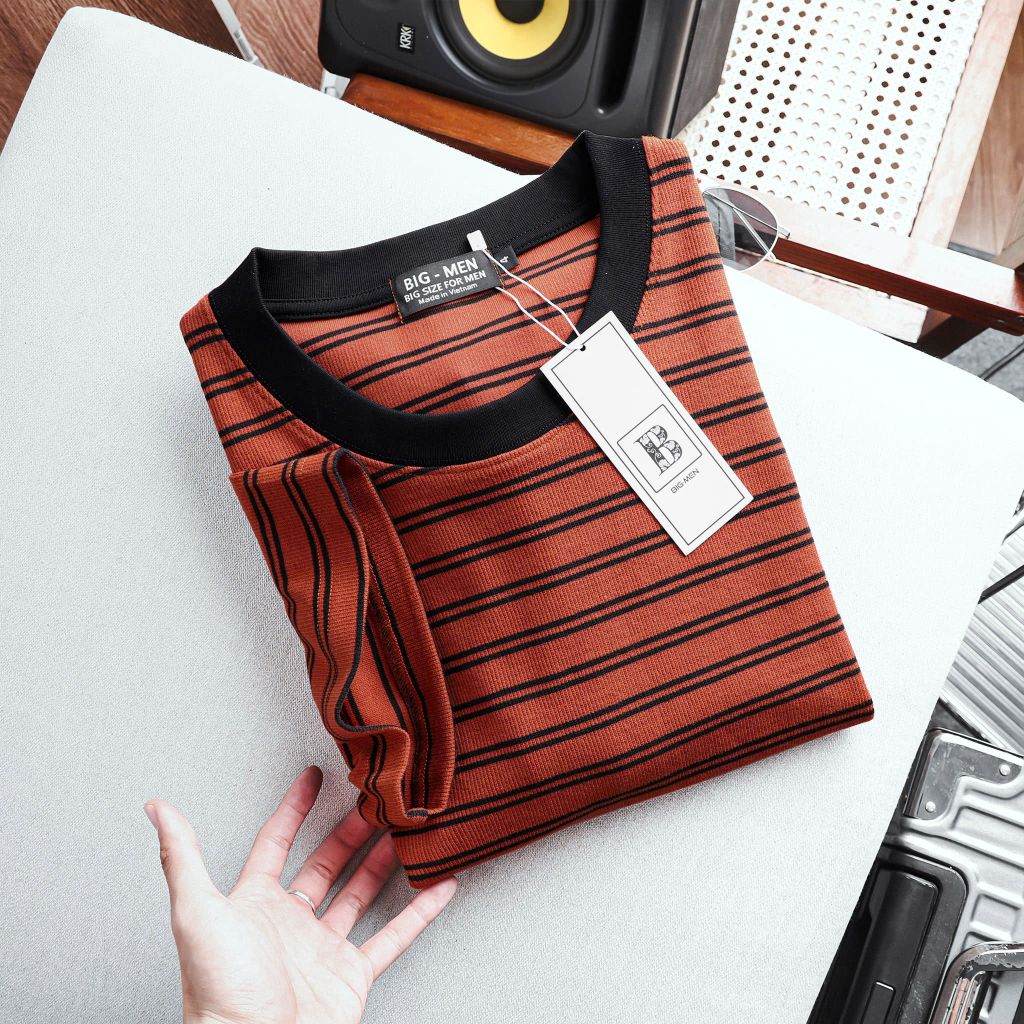 Áo thun sọc ngang thời trang nam bigsize 85-135kg