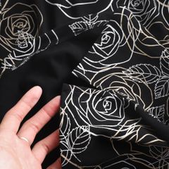 Áo thun polo in lụa họa tiết hoa hồng bigsize nam 85-135kg