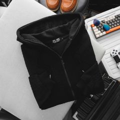 Áo khoác, áo đi nắng unisex họa tiết dập nổi màu đen bigsize nam