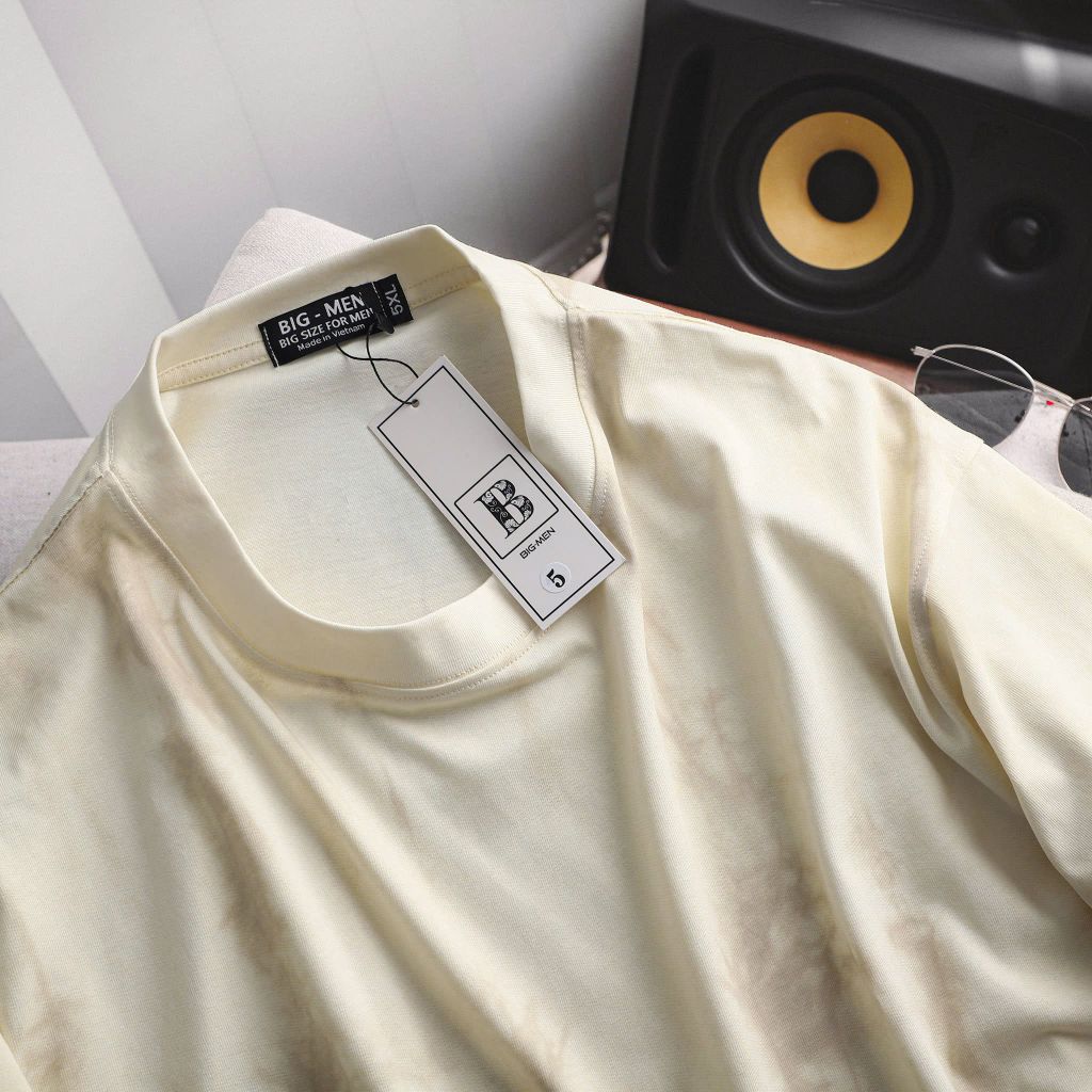 Áo thun chất vải cotton màu kem loàng màu độc lạ bigsize nam 85- 135 kg