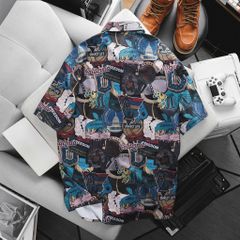 Áo sơ mi tay ngắn họa tiết 3D độc đáo bigsize nam 80- 130 kg