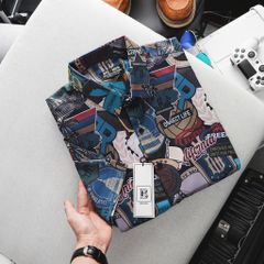 Áo sơ mi tay ngắn họa tiết 3D độc đáo bigsize nam 80- 130 kg