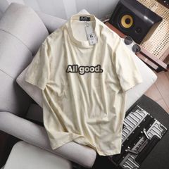 Bigmen.Bigsizemen - Áo thun chất vải cotton màu kem loàng màu in All Good độc lạ bigsize nam 85- 135 kg