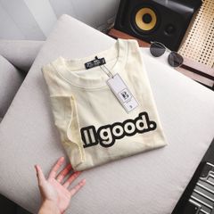 Bigmen.Bigsizemen - Áo thun chất vải cotton màu kem loàng màu in All Good độc lạ bigsize nam 85- 135 kg