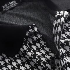 Áo polo chất vải umi phối hoa văn độc lạ bigsize nam< 135 kg