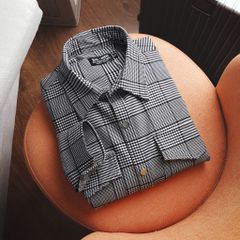 Áo khoác chất vải bố caro co giãn 4 chiều sang trọng, lịch lãm bigsize nam 90- 135 kg