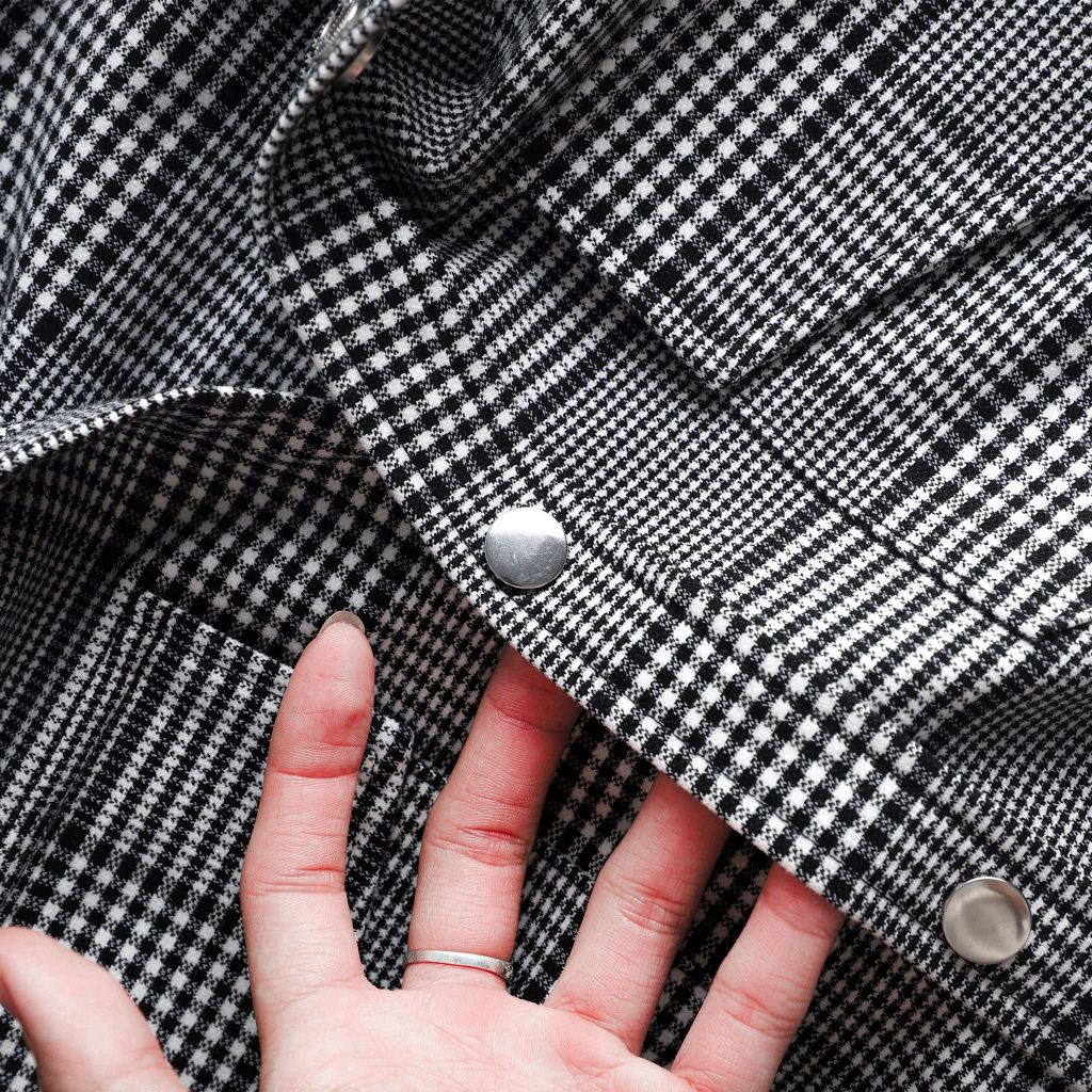 Áo khoác chất vải bố caro co giãn 4 chiều sang trọng, lịch lãm bigsize nam 90- 135 kg