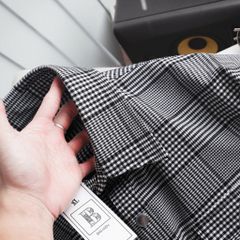 Áo khoác chất vải bố caro co giãn 4 chiều sang trọng, lịch lãm bigsize nam 90- 135 kg