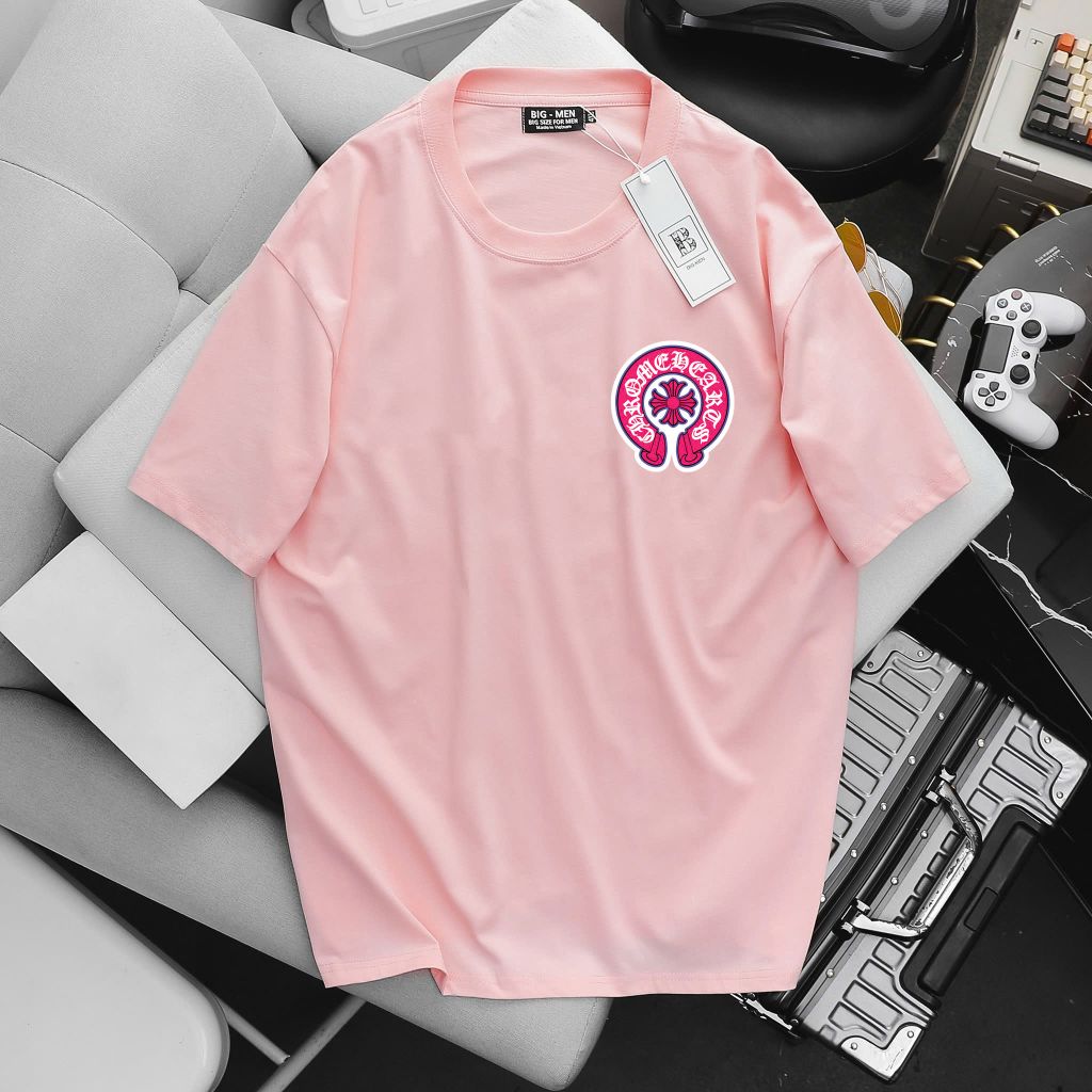 Bigmen.Bigsizemen - Áo thun chất vải cotton in hoa văn thời trang bigsize nam 85- 135 kg- Chữ thập hồng