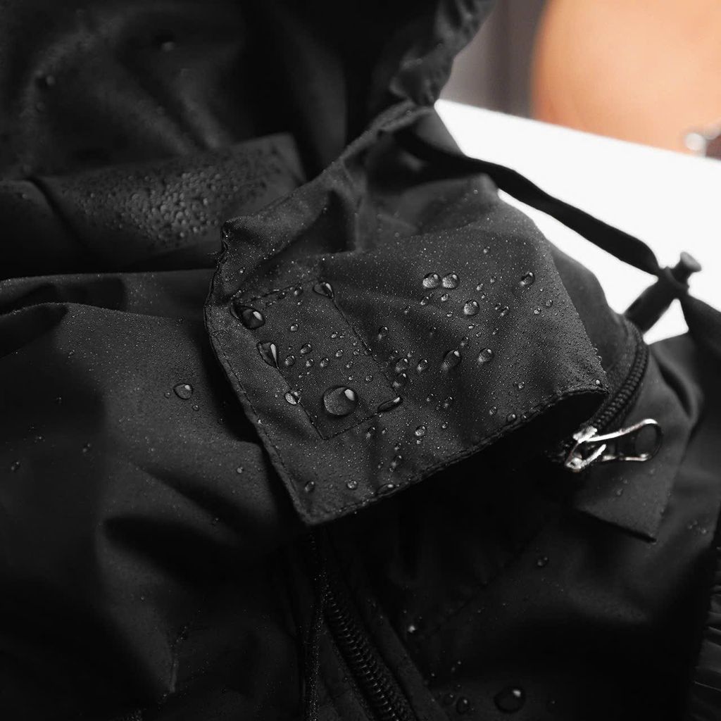 Áo khoác chất dù mỏng hai lớp nón có thể tháo rời 95- 135 kg- Dù nón cổ lọ