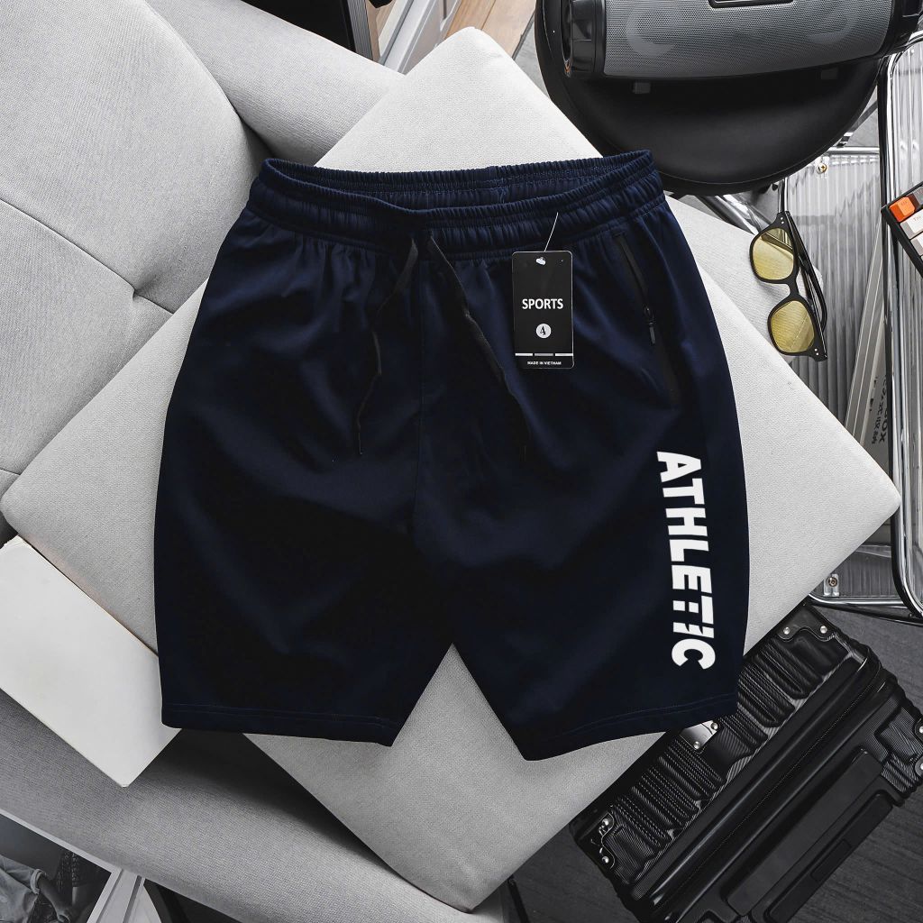 [Big Men] Quần short thun thể thao in phản quang Athletic bigsize nam 80- 135 kg