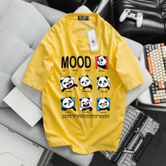 Bigmen.Bigsizemen - Áo thun chất vải cotton in hình dễ thương Gấu Mood bigsize nam 45- 135 kg