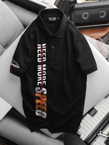 [Bigmen.Bigsizemen] Áo thun polo chất cotton in chữ SPEED độc đáo bigsize nam 85- 135 kg