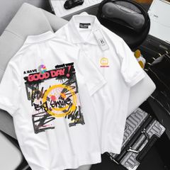 [Bigmen.Bigsizemen] Áo thun polo chất cotton in chữ thời trang độc đáo bigsize nam 85- 135 kg