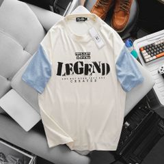Bigmen.Bigsizemen - Áo thun chất vải gân len phối màu in chữ thời trang bigsize nam 85- 135 kg