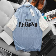 Bigmen.Bigsizemen - Áo thun chất vải gân len phối màu in chữ thời trang bigsize nam 85- 135 kg