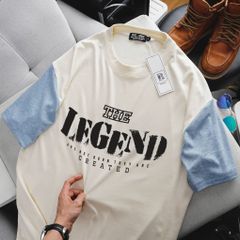 Bigmen.Bigsizemen - Áo thun chất vải gân len phối màu in chữ thời trang bigsize nam 85- 135 kg