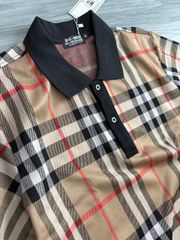 Big Men- Áo thun polo chất vải umi caro vàng phối trụ đen thời trang bigsize nam 85- 135 kg