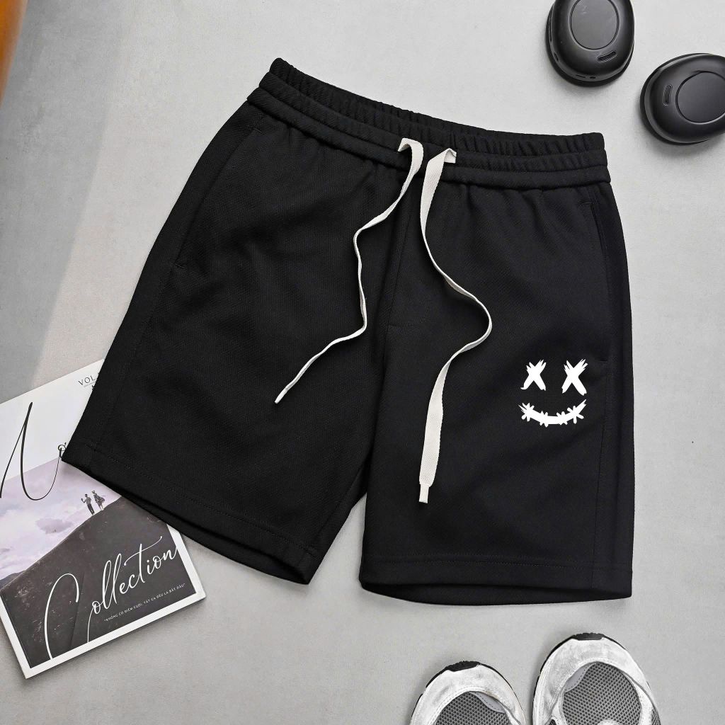 Big Men- Set bộ quần áo vải cotton in Mặt cười cá tính bigsize 80- 135 kg