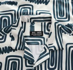 [Bigmen.Bigsizemen] Áo sơ mi tay ngắn cổ đăng/ cổ vest họa tiết mùa hè bigsize nam< 140 kg