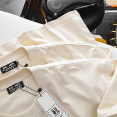[Big Men] - Áo thun chất vải cotton màu kem in hình Movil hai mặt độc lạ bigsize nam 85- 135 kg
