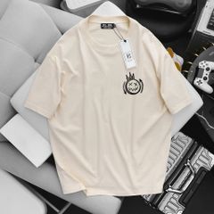 [Big Men] - Áo thun chất vải cotton màu kem in hình Movil hai mặt độc lạ bigsize nam 85- 135 kg
