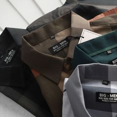ÁO SƠ MI NAM tay dài caro BBR BIGSIZE [bigsize < 130kg]