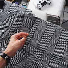 Set bộ polo chất vải umi phói caro thời trang bigsize nam 85- 130 kg