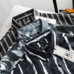 [bigsizemen] Áo sơ mi tay ngắn họa tiết bigsize nam cỡ đại 140kg