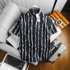 [bigsizemen] Áo sơ mi tay ngắn họa tiết bigsize nam cỡ đại 140kg