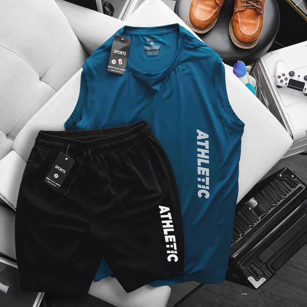 [ Big Men] Set bộ ba lỗ thể thao chất vải thun lạnh in thời trang bigsize nam 60- 135 kg_ Ath