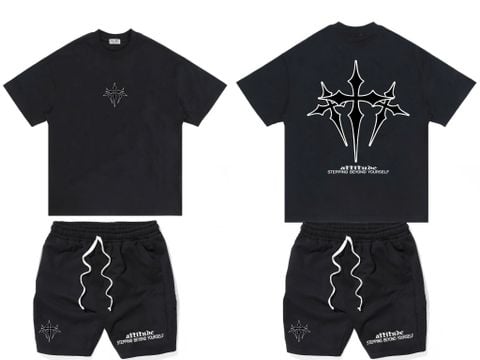 [ Big Men] Set bộ quần áo cotton in chữ thập 2 mặt độc đáo bigsize nam 75- 135 kg.