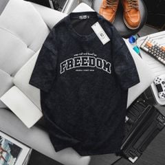 [ Big Men] Áo thun chất vải umi wash in Freedom thời trang bigsize nam 85- 135 kg