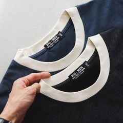 [ Big Men] Áo thun chất vải denim co giãn phối cổ thời trang bigsize nam 85- 135 kg