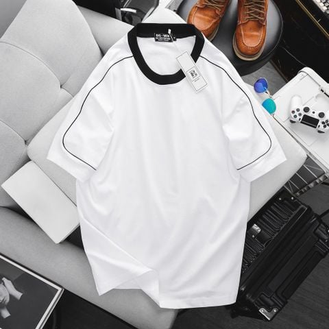 [ Big Men] Áo thun chất vải cotton phối sọc vai thời trang bigsize nam 85- 135 kg