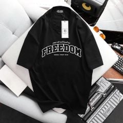 [ Big Men] Set bộ quần áo cotton đồng bộ in Freedom thời trang bigsize nam 85- 135 kg