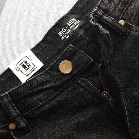 [ Big Men] Quần jean dài đen wash rách nhẹ thời trang cá tính bigsize nam 80- 130 kg_ mã 395
