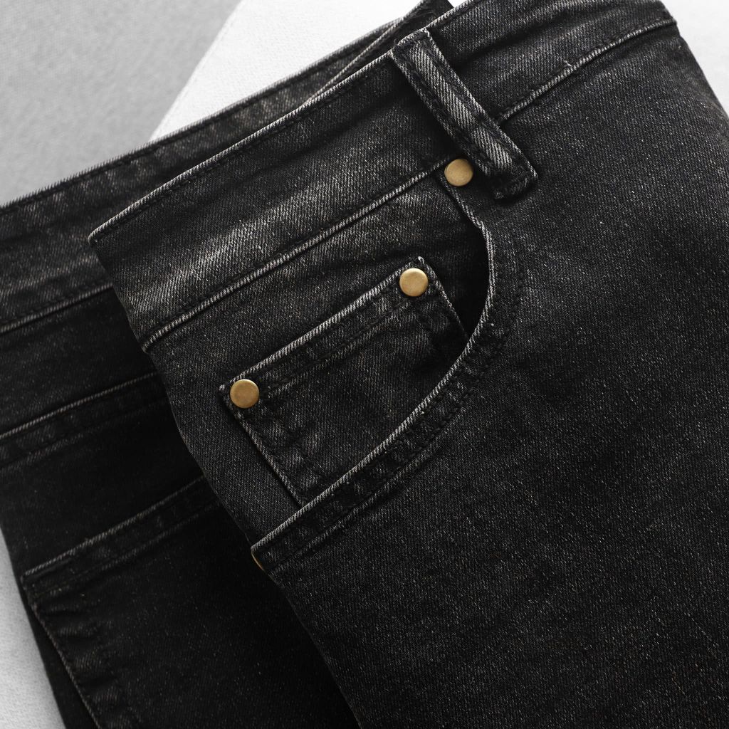 [ Big Men] Quần jean dài đen wash rách nhẹ thời trang cá tính bigsize nam 80- 130 kg_ mã 395
