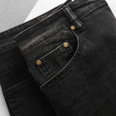 [ Big Men] Quần jean dài đen wash rách nhẹ thời trang cá tính bigsize nam 80- 130 kg_ mã 395