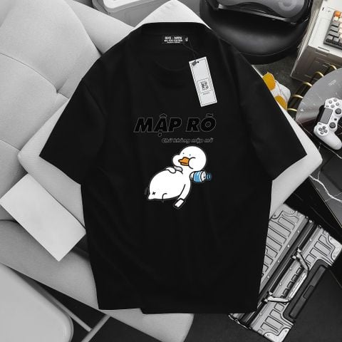 [ Big Men] Áo thun cotton in vịt mập dễ thương thời trang bigsize nam 85- 135 kg.
