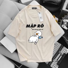 [ Big Men] Áo thun cotton in vịt mập dễ thương thời trang bigsize nam 85- 135 kg.