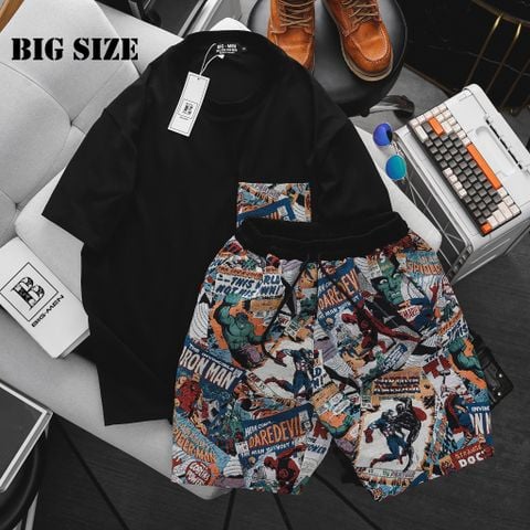[Big Men] Set bộ nam thời trang vải gấm form big size <135kg.