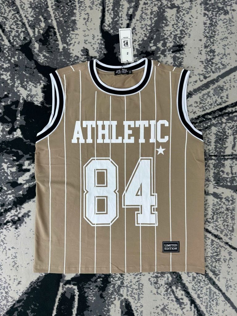 [Big Men] Áo thun tanktop, ba lỗ cotton bigsize nam in 84 thời trang cỡ đại < 140kg