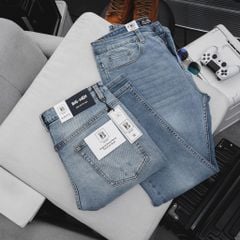 Quần jean dài tông xanh nhạt trơn và phối rách thời trang bigsize nam 80- 130 kg_ Mã 479
