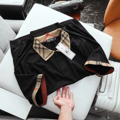 Áo thun polo chất vải cotton phối cổ đơn giản, basic bigsize nam< 135 kg