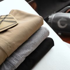 Áo thun polo chất vải cotton phối cổ đơn giản, basic bigsize nam< 135 kg