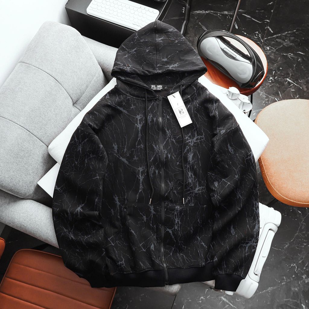 Áo khoác chất vải umi phối loang thời trang bigsize nam 90- 140 kg
