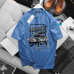 [ Big Men] Áo thun cotton in hình xe CLASSIC SHOW thời trang bigsize nam 85- 135 kg