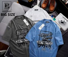 [ Big Men] Áo thun cotton in hình xe CLASSIC SHOW thời trang bigsize nam 85- 135 kg