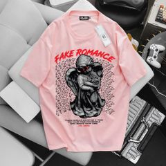 [Big Men] Áo thun cotton in họa tiết Tượng fake romance thời trang bigsize nam< 135 kg